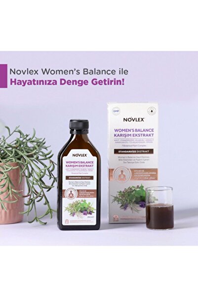 novlex ® Women’s Balance Hayıt, Civanperçemi, Gilaburu, At Kuyruğu (kırkkilit) Ekstraktı 250 Ml
