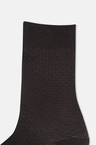 Dagi Καφέ Ανδρικές Δικύλινδρες Mercerized Κάλτσες