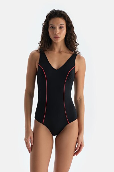 Dagi Μαύρο μαγιό με V λαιμόκοψη