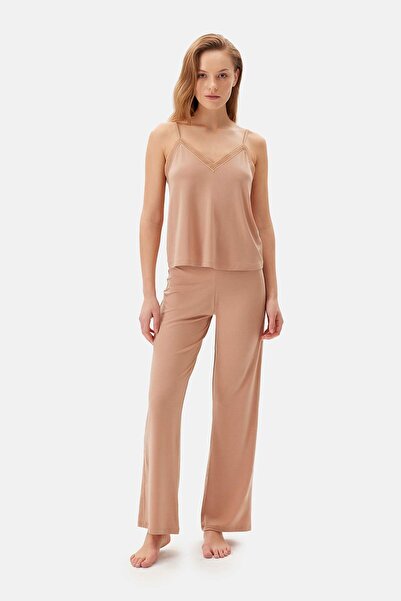 Dagi Pantaloni de pijama de culoare maro deschis