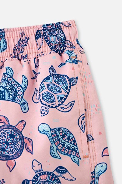 Dagi Pembe Erkek Çocuk Caretta Desenli Deniz Şortu