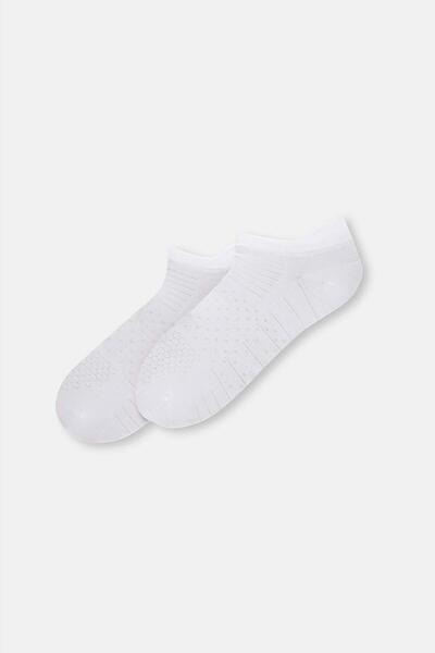 Dagi White Men's Plain Sports Socks 2-Piece