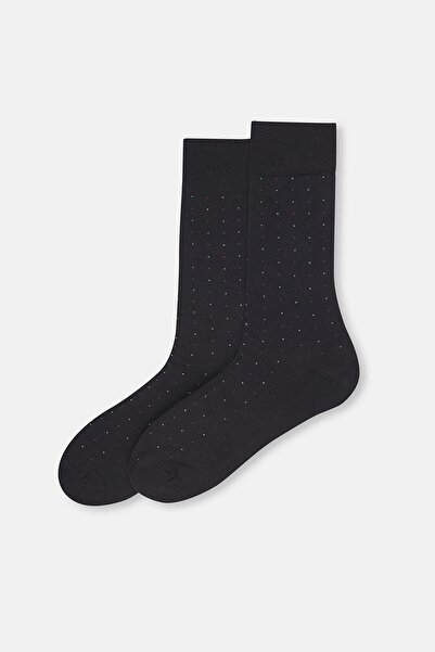 Dagi Черни мъжки бамбукови чорапи на точки