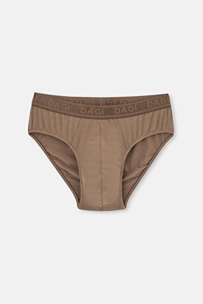 Dagi Slip din micro modal de culoare maro deschis