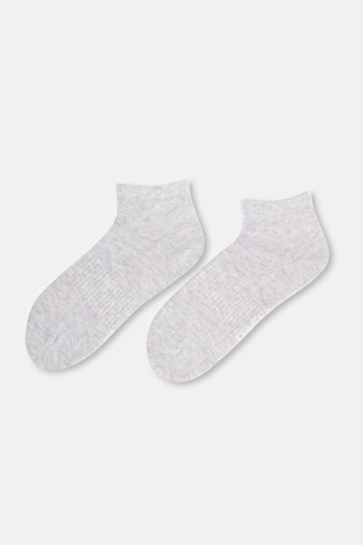 Dagi Women's White-Grey Plain Sports Socks - Pack of 2