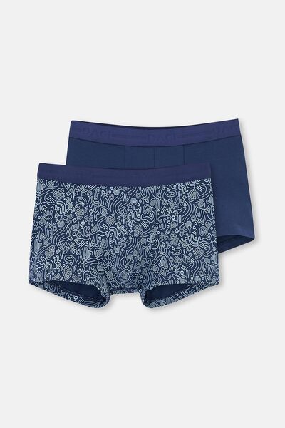 Dagi Набір з 2 бавовняних боксерів з візерунком темно-синього кольору