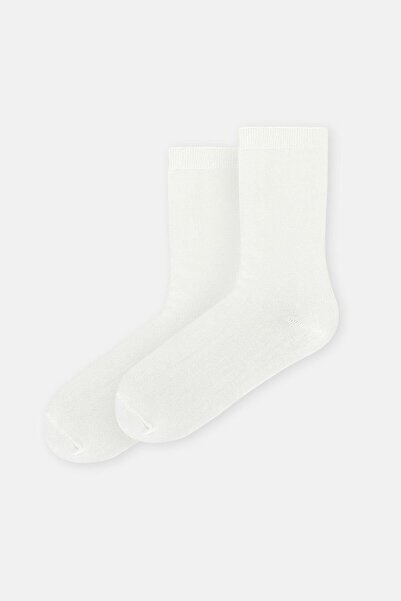 Dagi White Women's - Set of 2 Basic Bamboo Socks