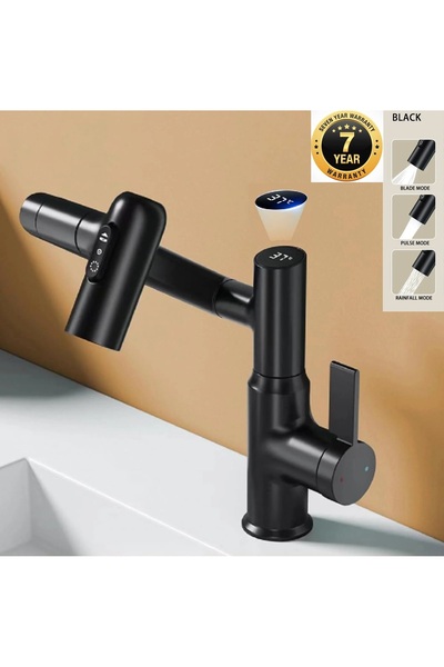 OEM AKILLI DİJİTAL SICAKLIK LED EKRAN BANYO LAVABO BATARYASI KATLANIR İTHAL S...