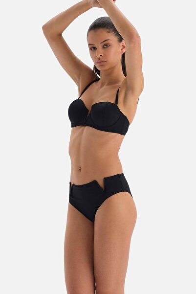 Dagi Μαύρο μπικίνι με στράπλες σχήμα V