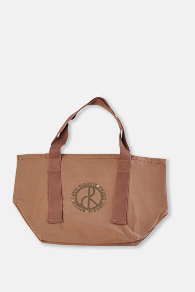 Dagi Geantă mare de pânză imprimată maro pentru femei