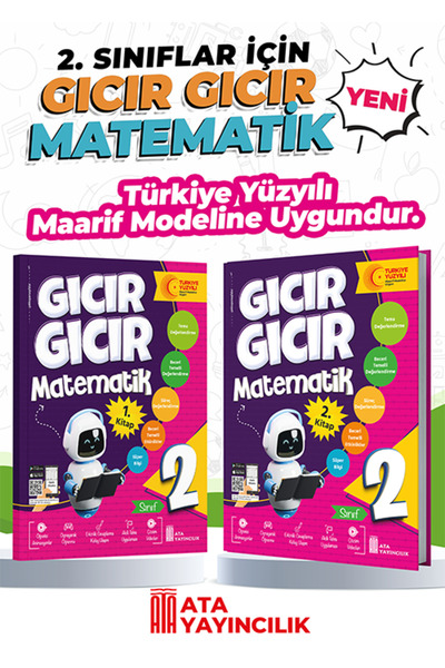 Ata Yayıncılık 2. Sınıf Gıcır Gıcır Matematik 1 ve 2. Kitap (2'li Set)