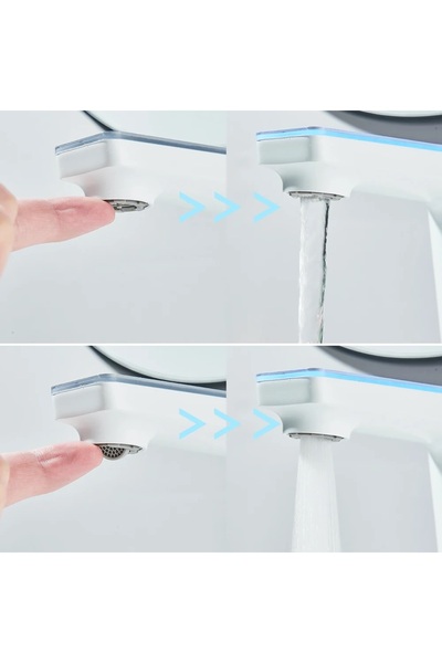 OEM Smart Digital Temperature Led Screen Bathroom Sink Faucet White Gold 2 Flow Adjustment Imported 7 Years Warranty