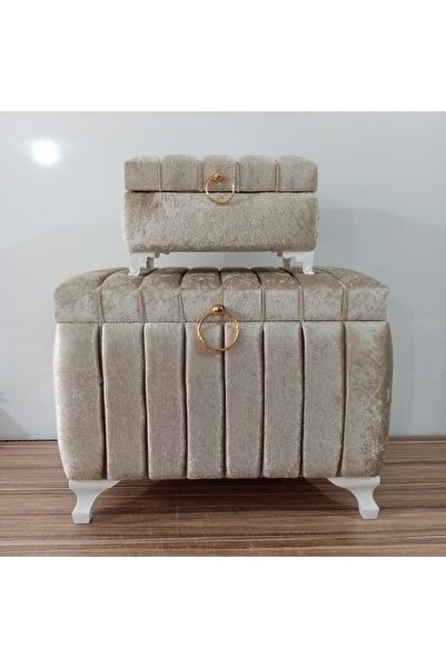 Sonem Çeyiz Sandık Gelin Damat Nişan Bohça Çeyiz Sandığı 2'li 0329