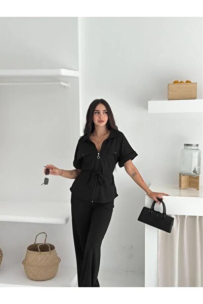 cosmos KADIN FERMUARLI MODAL KUMAŞ İKİLİ TAKIM