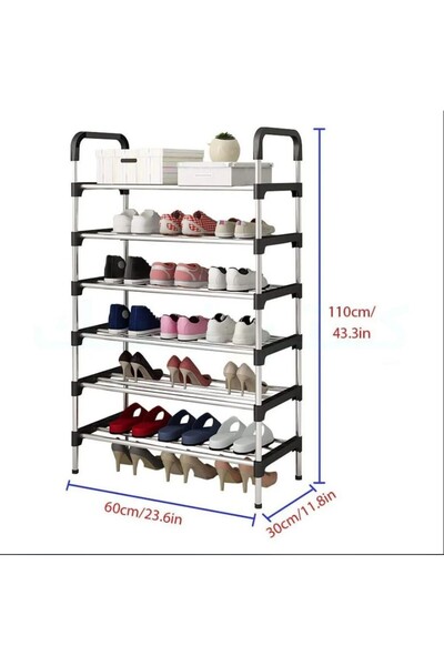 Generic Highly durable 6 tier shoe rack