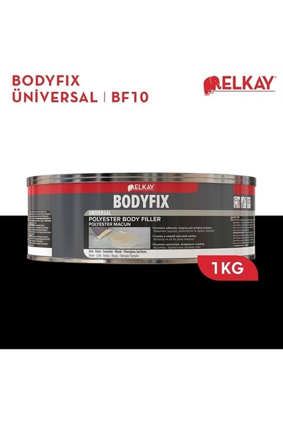 Elkay bodyfıx bf10 polyester çelik macun 1 kg dondurucu pasta 25 gr 080284