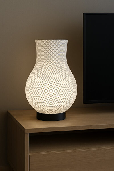 Generic Dekoratif Masa Lambası Modern Desen – E27 Ampul Uyumlu, PLA Malzemeli Gece Lambas