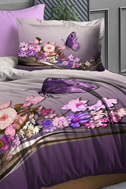 MonoHome Set cuvertură de pilota dublă de Ziua Mamei Fluture din satin din bumbac țesut special