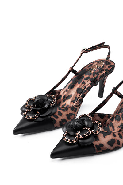 Tasarım Обувки с висок ток с леопардов принт: елегантни обувки с тънък ток за...