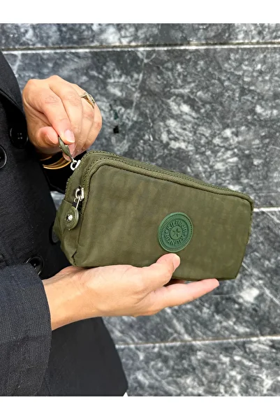 çantamgelsin Crinkle Fabric Double Compartment Pencil Holder Pencil Case