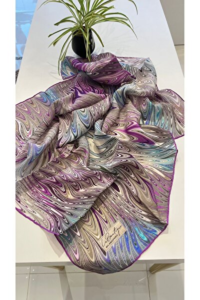 La Boutique Eşarp Ебру модел бамбукова коприна Есен/лято прохлада Шал