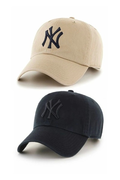 awix Sports Hat Unisex 2-Piece Beige and Black Set Adjustable Back Cotton Hat Cap
