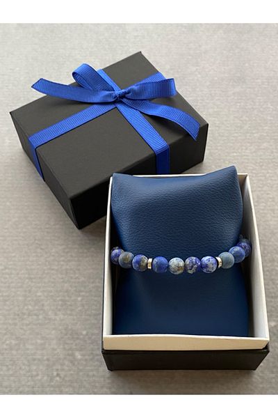 Hepsi Enteresan Lapis Lazuli Bracelet, Gift for Man, Lover, Father, Valentine's Day, Father's Day