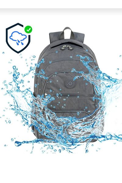 çantamgelsin Luxury Crinkle Fabric High School and Middle School Backpack with Monkey Keychain Gift