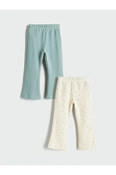 LC Waikiki Quality Parts from Çelebi Store |   Elastic Waist Printed Girls' Leggings Pants 2-Pack
