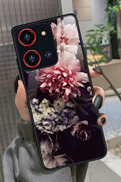 Reeder S19 Max Pro S 108 MP (Zoom) Uyumlu Pembe Çiçek Tasarımlı Glossy Premiu...