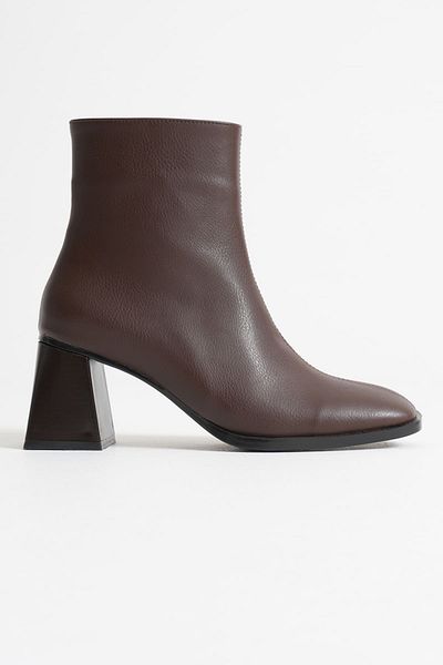Zerenyus Napoca Premium Vegan Leather Bitter Brown Heeled Boots