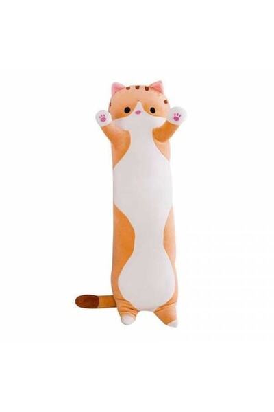 Nebunici Plush cat pillow, Long, soft, 50 cm, Beige
