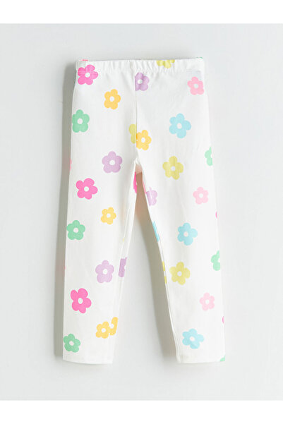 LC Waikiki Rmz Gi̇yi̇m Farkiyla Printed Girls' Leggings with Waist Cord