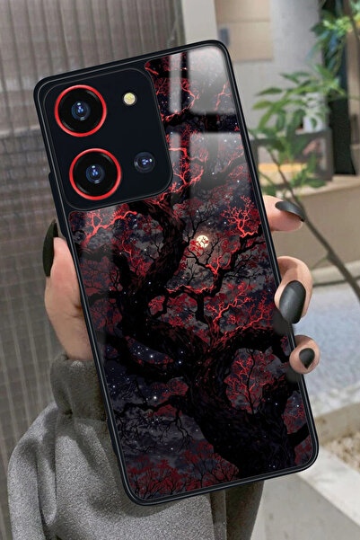 Reeder S19 Max Pro S 108 MP (Zoom) Uyumlu Van Gogh Kırmızı Ağaç Tablo Tasarım...