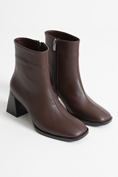 Zerenyus حذاء Napoca Premium من الجلد النباتي باللون البني المر مع الكعب العالي