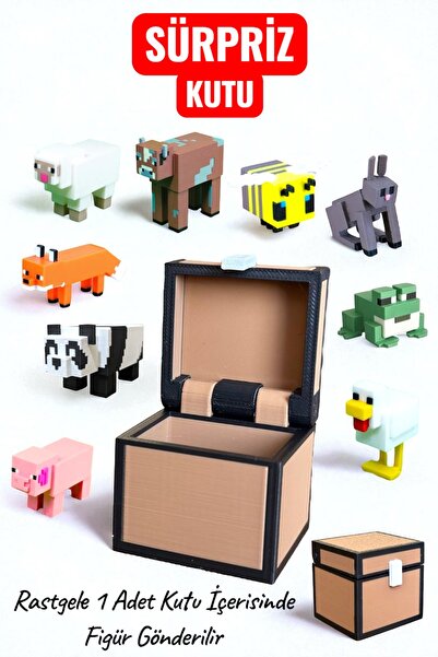 GiginGo Blok Macerası Sürpriz Sandık - Minecraft 1 Adet Rastgele Figür ve Kutu