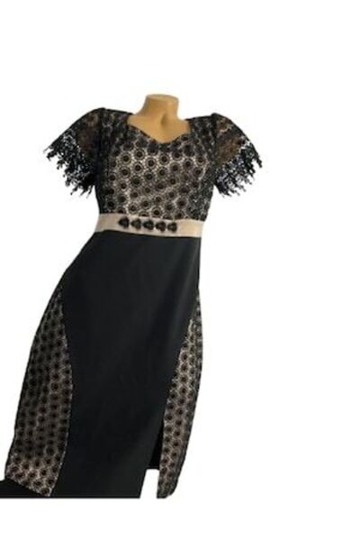 OEM Midi Dress Karotte, Black and Cream, Size 42-44 RO