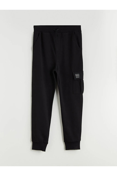 LC Waikiki Lcw Kidsblack Elastic Waist Boys Jogger Tracksuit Bottom