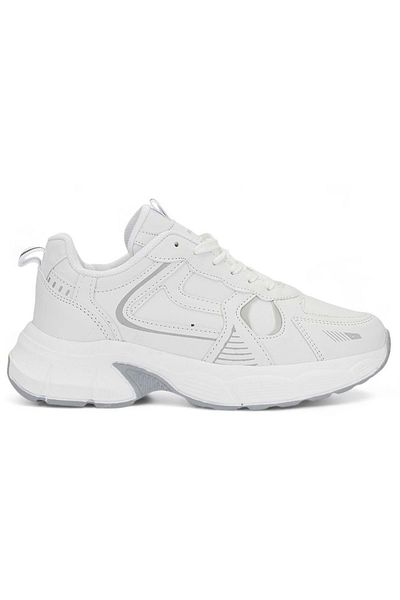 KCMN Kocamanlar 7450-Skin Thick Sole Sneaker Unisex Sports Shoes White