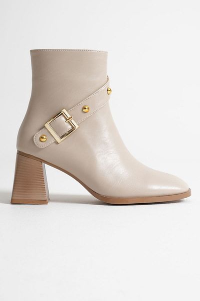 Zerenyus Limanu Premium Women's Beige Heeled Boots