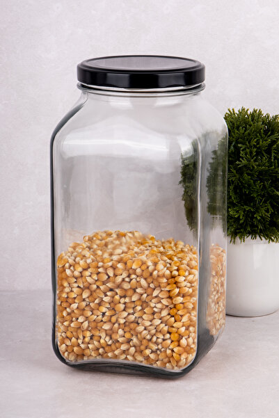 dnshome 1 Adet Metal Kapaklı Cam Kavanoz Saklama Kabı Çok Amaçlı Saklama Kabı 3000 ml