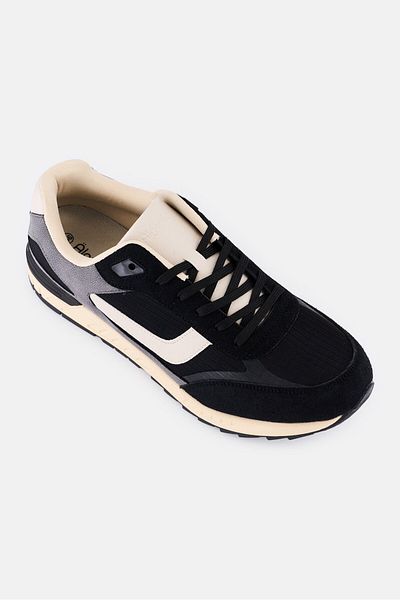 Algspar Men Lace Up Casual Shoes, Black