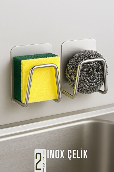 Transformacion Inox Bulaşık Sübgerlik Stant- Mutfak Askısı Profesyonel 2 li SET 722043