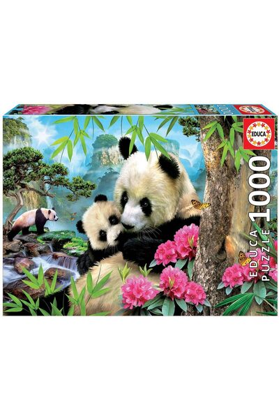 EDUCA Puzzle - Panda, 1000 pieces, includes glue