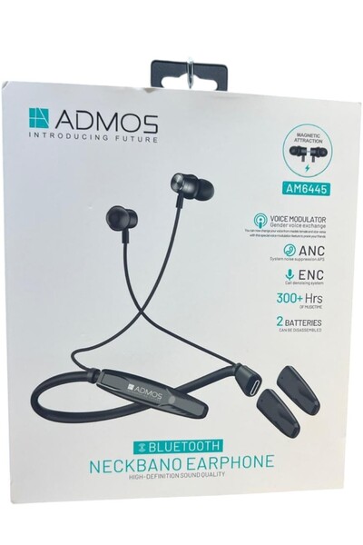 ADMOS سماعة لاسلكية حول الرقبة مع شحن سريع وعمر بطارية طويل وبلوتوث AM6445