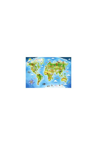 Castorland Puzzle Maxi - World Map, 40 Piese