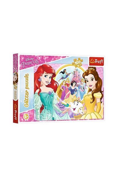 Trefl Puzzle 100 piese - Glitter Puzzle - Disney Princess