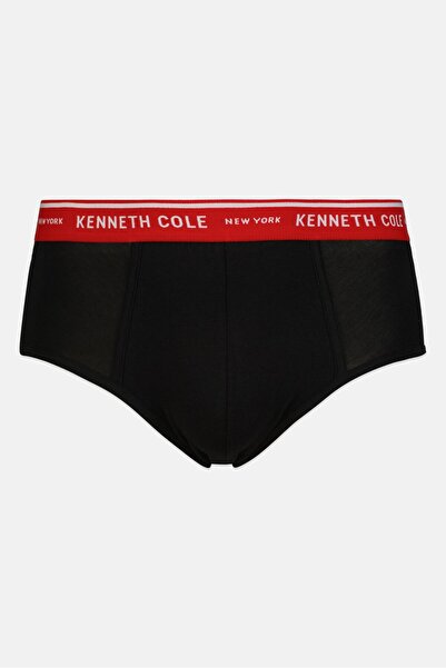 Kenneth Cole Men 2 PIece Brand Logo Briefs, Black