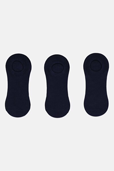 Rocawear Men 3 Pairs Plain Round Invisible Socks, Navy