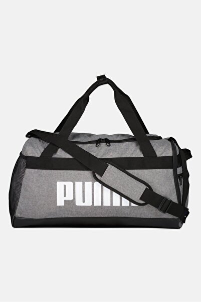 Puma Men Brand Logo Duffle Bags, Grey